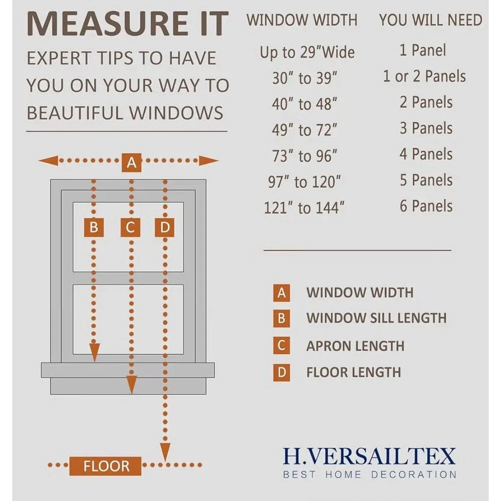 H.VERSAILTEX Blackout Patio Curtains 100 X 96 Inches for Sliding Door Extral Wid